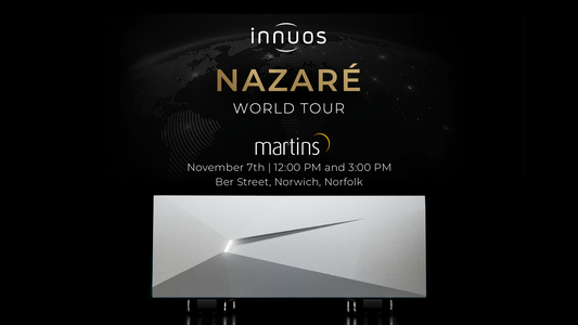 MARTINS HI-FI, NORWICH, IS PROUD TO HOST THE UK DEBUT OF THE INNUOS NAZARÉ WORLD TOUR