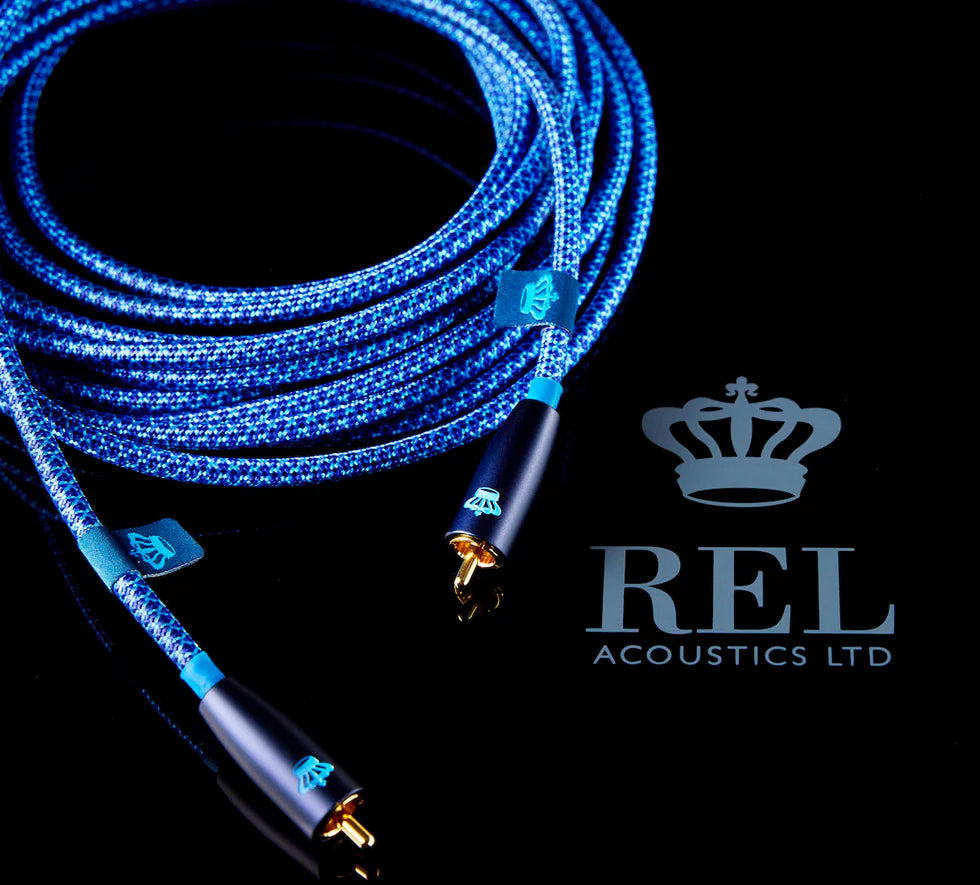 top down view REL Commodore LFE Subwoofer Cable