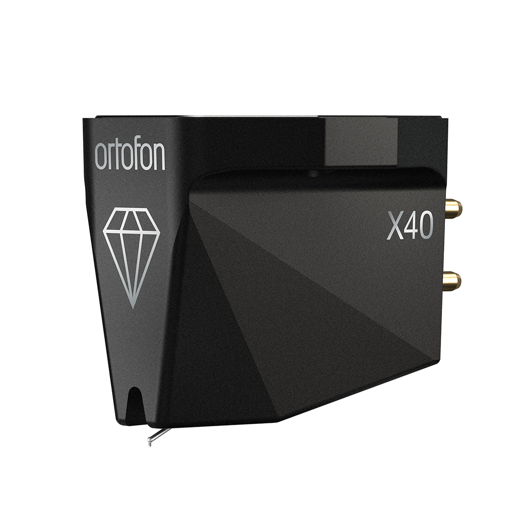 Ortofon MC X40 Moving Coil Phono Cartridge with premium nude Shibata stylus and boron cantilever for audiophile-grade vinyl playback