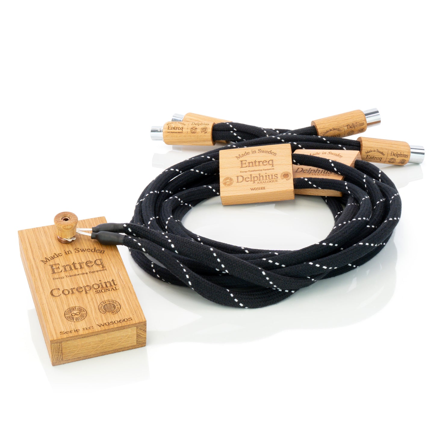 Entreq Delphius Analogue Signal Cable with RCA terminations, hand-built in Sweden