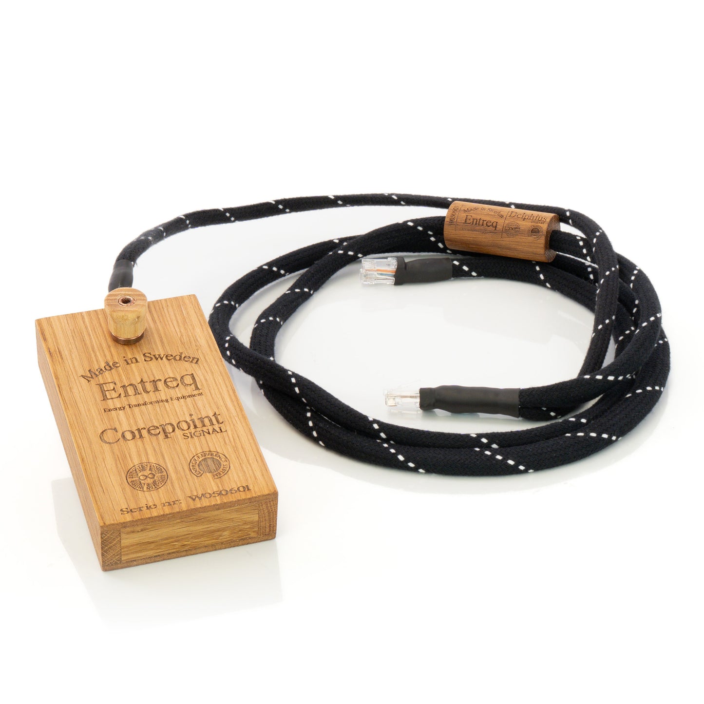 Entreq Delphius Digital Signal Cable in RCA format, hand-built in Sweden with Corepoint Signal unit