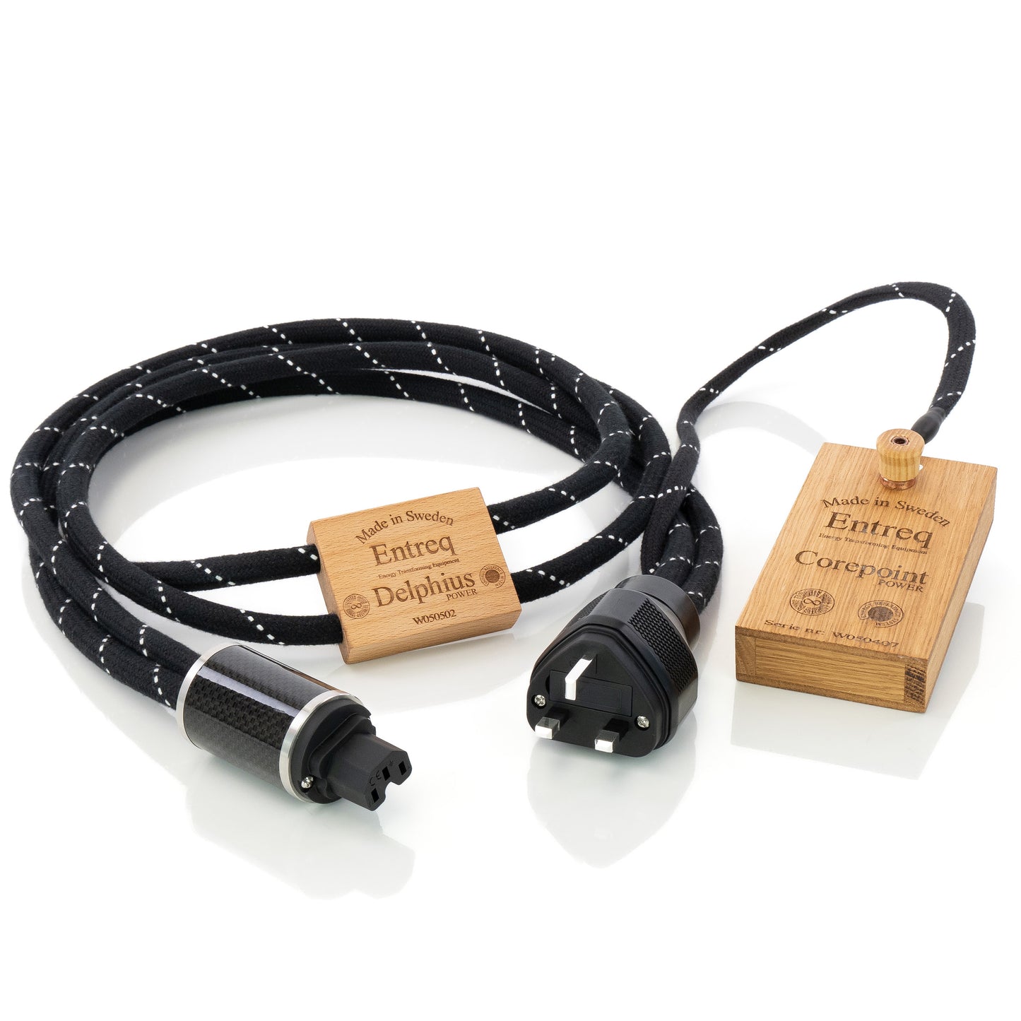 Entreq Delphius Power Cable with Corepoint Power unit, hand-built in Sweden