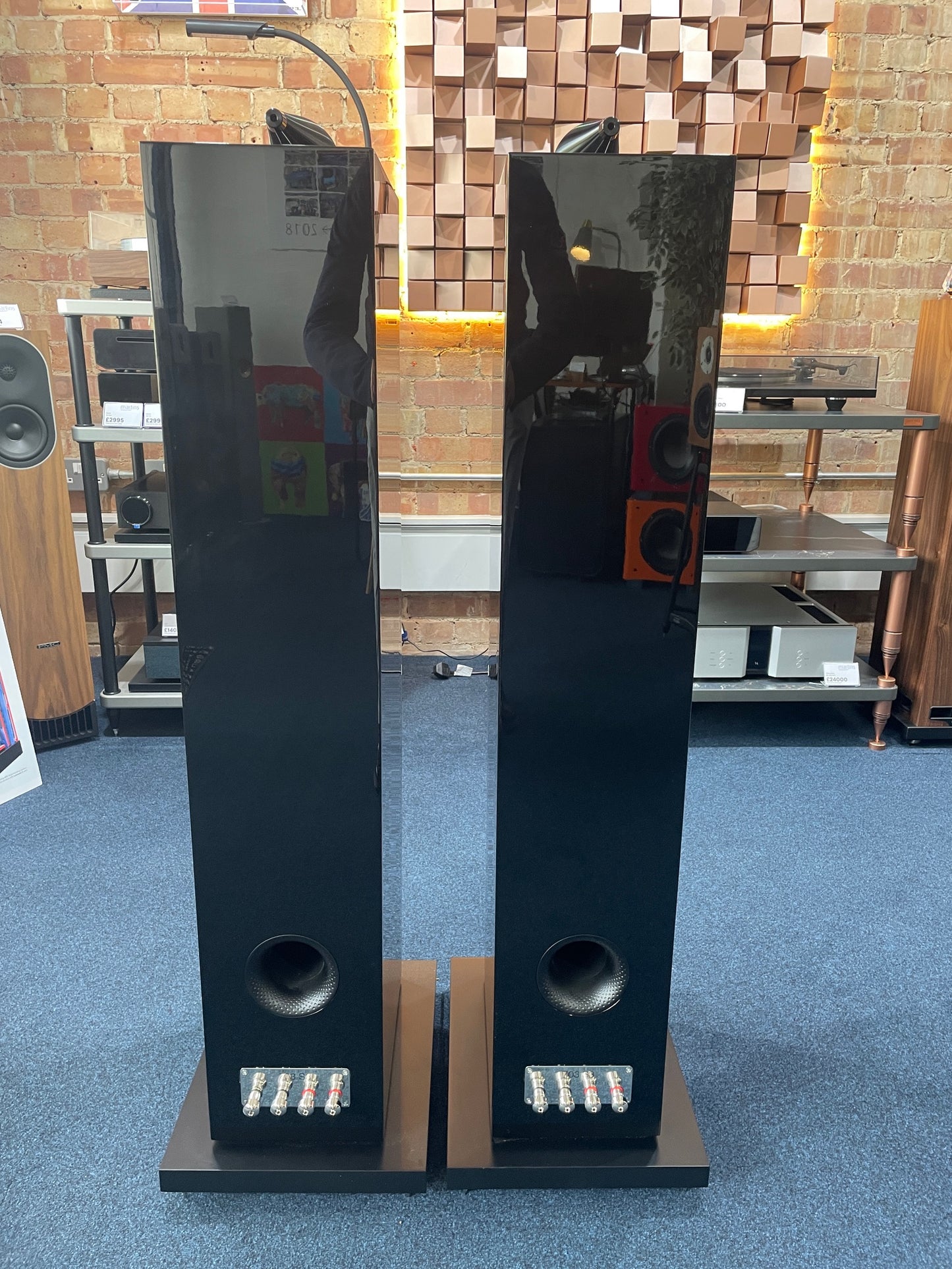 CLEARANCE SALE: 703 S3 Floorstanding Loudspeakers – Black rear view
