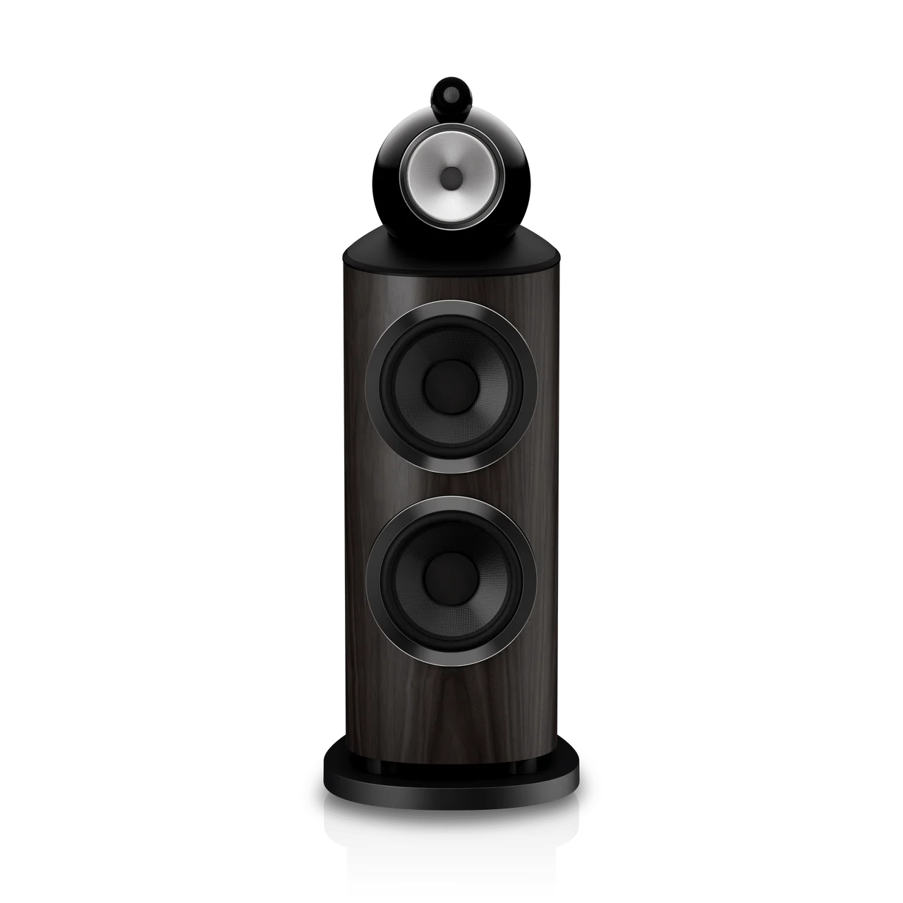 B&W 801D5 Dark Walnut  front view