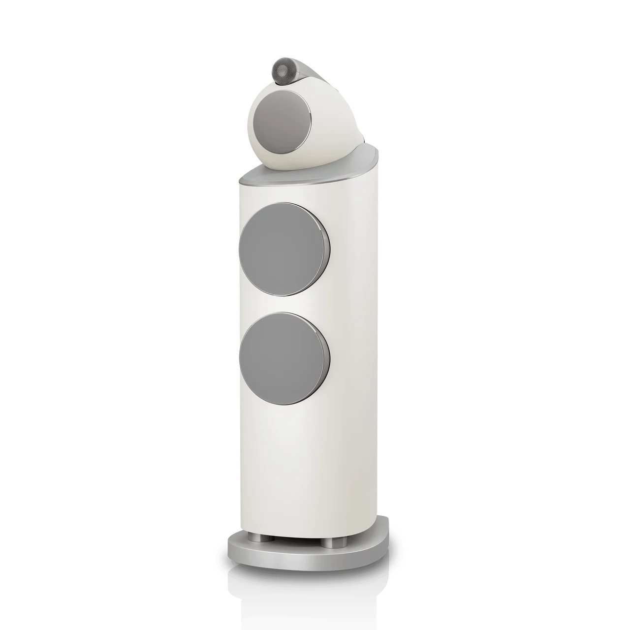 White Bowers & Wilkins 803 D5 with Grills