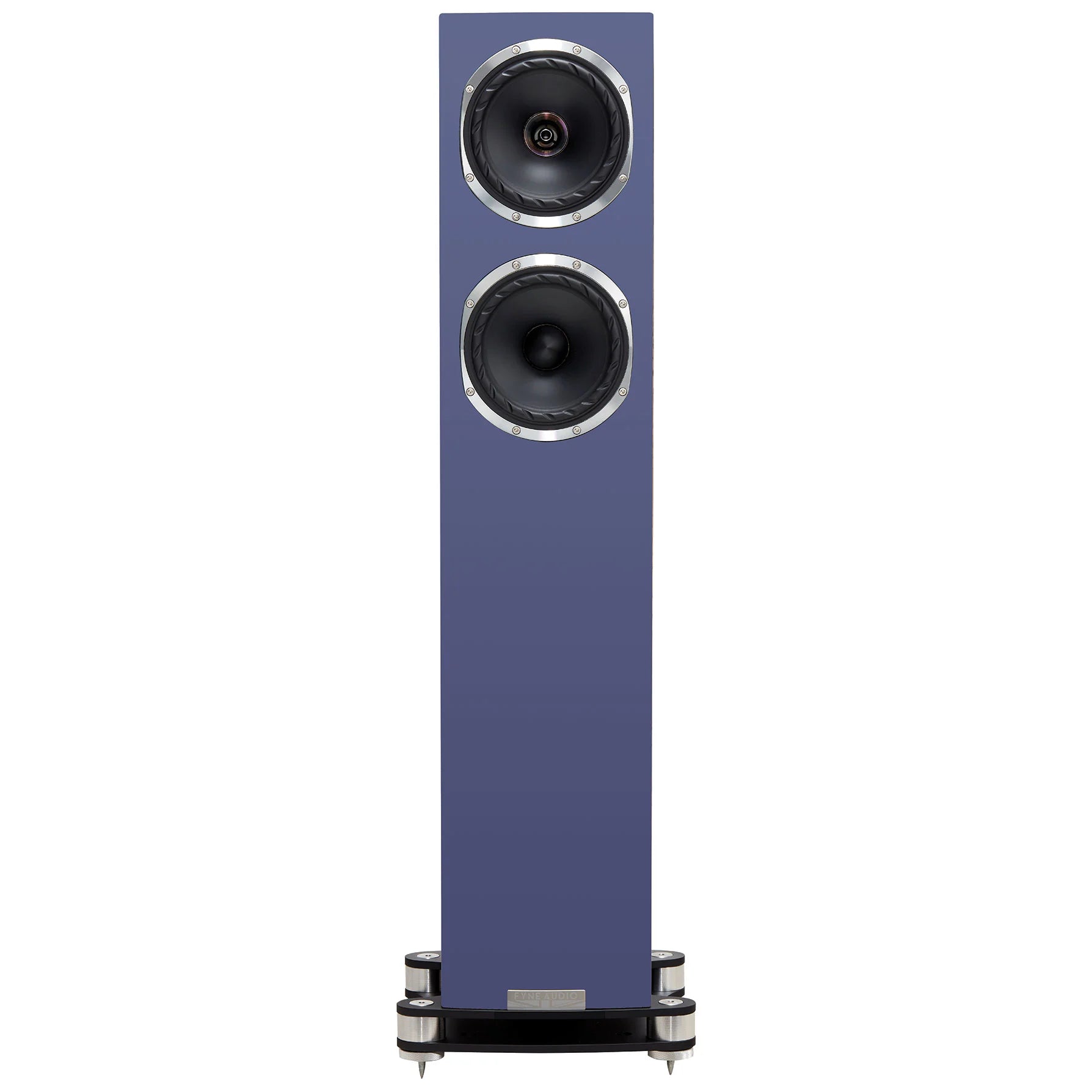 Blue front facing Fyne Audio F510SP Bespoke RAL Classic Colour Finish