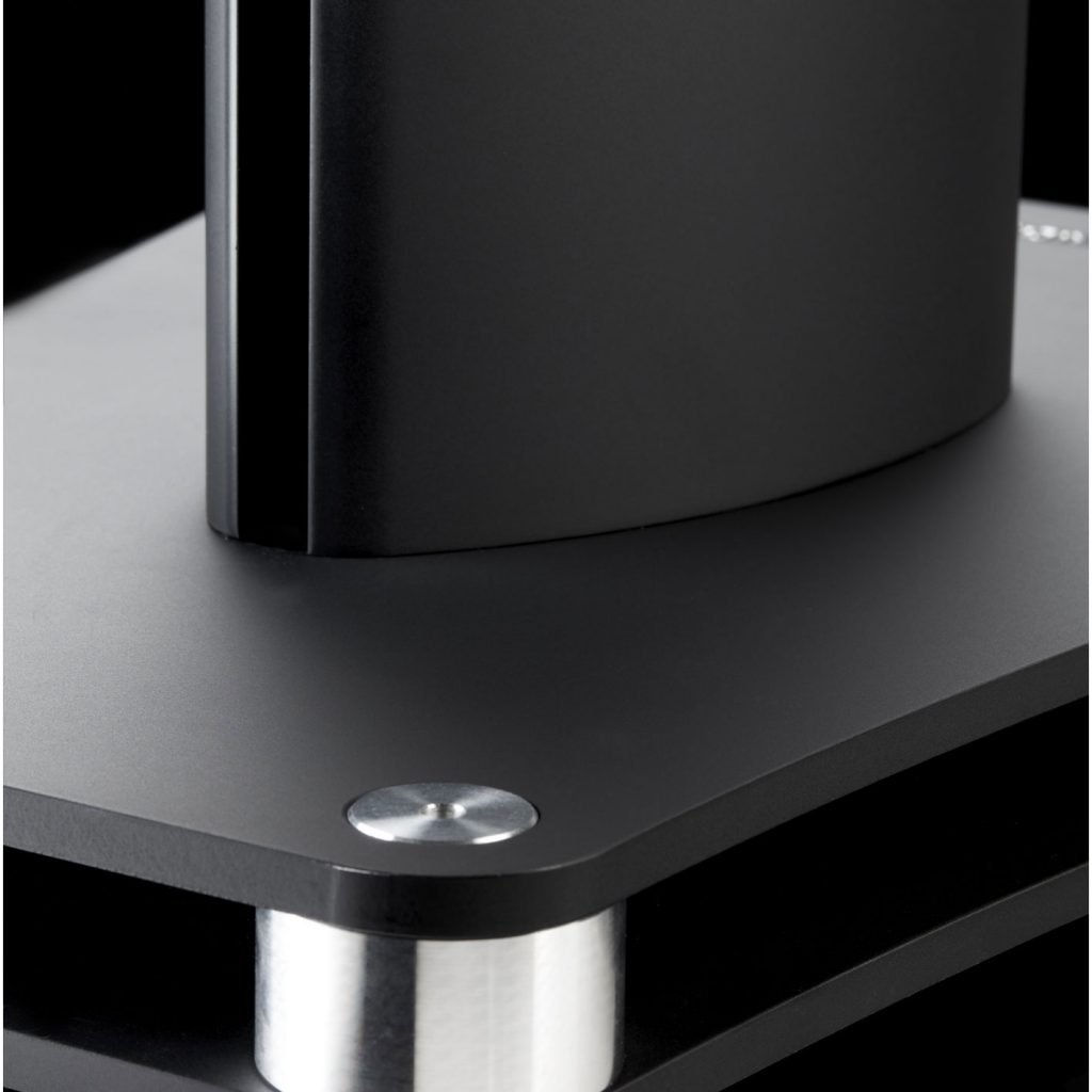 close up of the bottom of the Fyne Audio FS8 Speaker Stands
