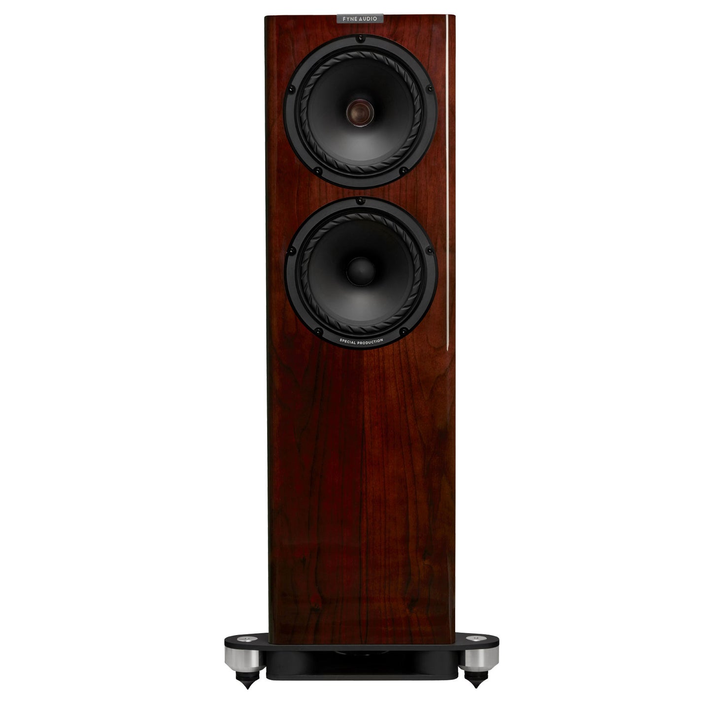 Piano Gloss Walnut Fyne Audio F703SP front view
