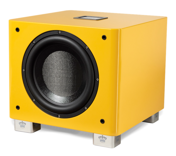 REL T9X Le-Mon Yellow Subwoofer side