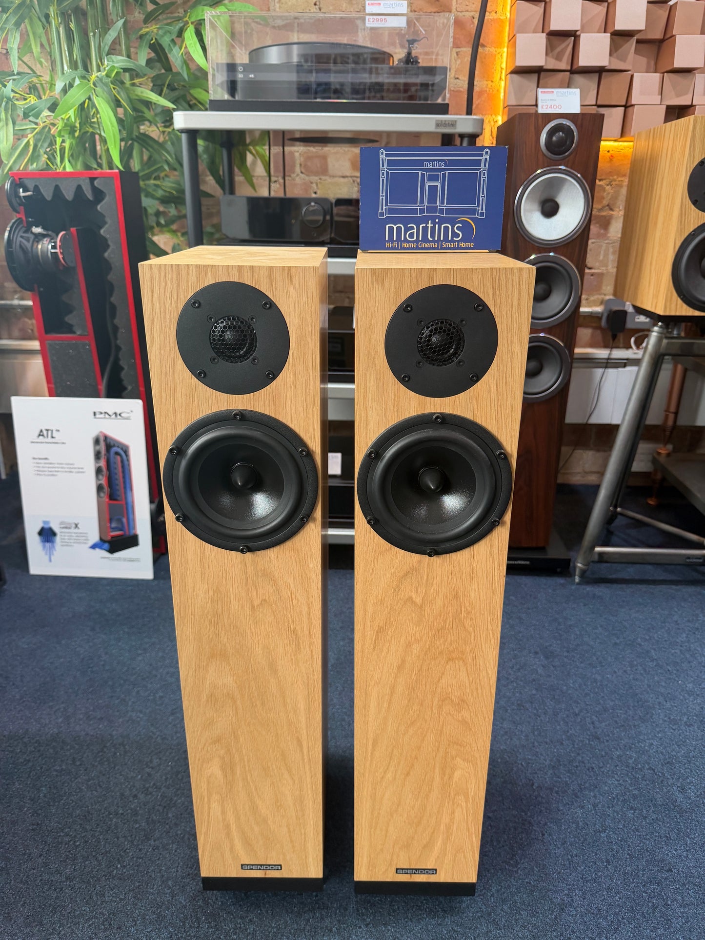 Spendor A2.2 Speakers Oak ex-demonstration front view