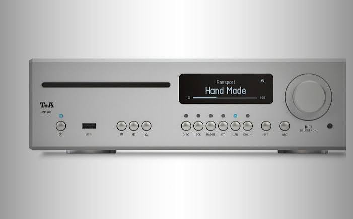 front view in silver T+A MP 200 G3 Multi Source Player