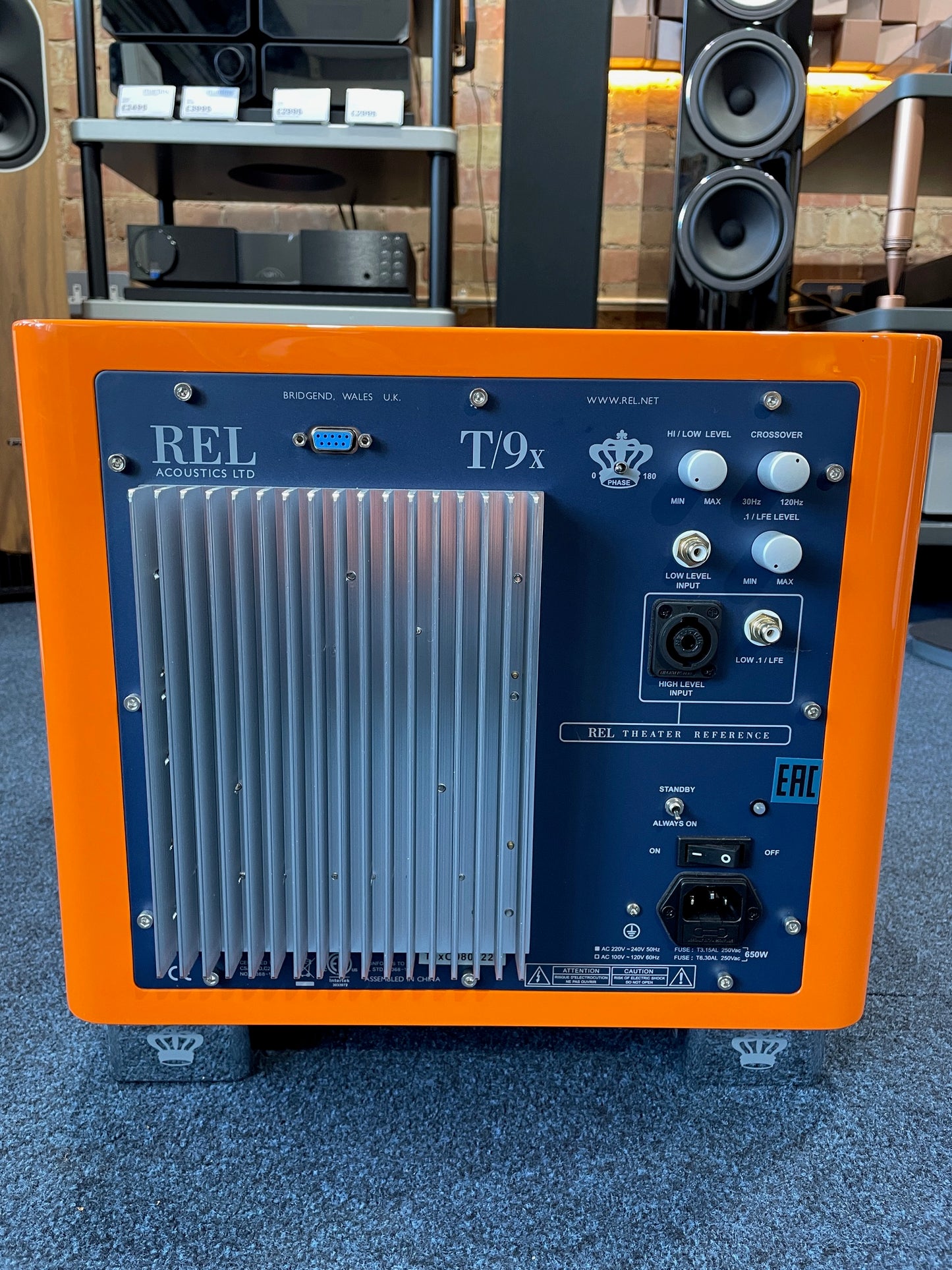REL T9x SE Subwoofer - Clearance Sale (Orange)