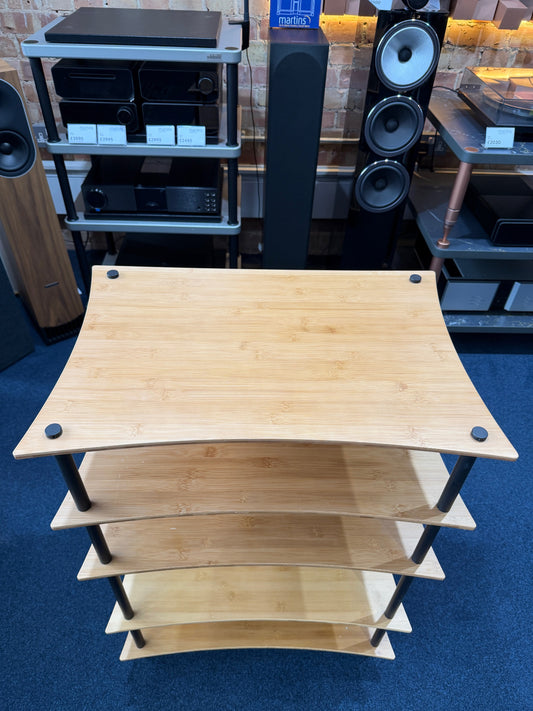 Quadraspire Q4 Evo Bamboo 4 Tier Hi-Fi Stand - Ex-Display Clearance Sale