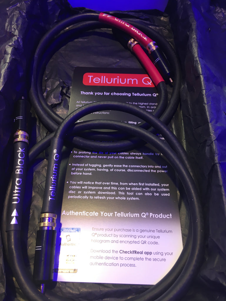 TelluriumQ Ultra Black RCA 1m Pair - Martins Hi-Fi